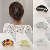 Big Frosted Moon Cambered Hair Claw Women Hair Crab Hair Accessories Candy Colors Hairpins DIY Hair Styling Tool For Women daiiibabyyy