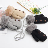 Kids Gloves for 0-3 Years Baby Cotton Toddler Boy Girl Keep Warm Gloves Newborn Winter Thicken Mittens  Children  Wrist length daiiibabyyy