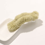 Winter Korean Elegant Plush Duckbill Clips Hair Accessories Solid Color Hair Clips Temperament  Hair Clip Plush Duckbill Clips daiiibabyyy