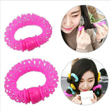 Daiiibabyyy 8Pcs New Magic Hair Donuts Hair Styling Roller Hairdress Magic Bendy Curler Spiral Curls DIY Tool for Woman Hair Accessories