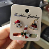 3pcs/set Merry Christmas Brooches Snowflake Tree Elk Socks Enamel Badge Small Brooch Women Fashion Party Jewelry  Xmas Gifts daiiibabyyy