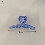 New Ins Large Geometric Hollow Square Tortoiseshell Transparent Blue Acetate Hair Clip Hair Claw for Women Hair Accessories daiiibabyyy