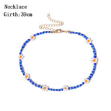Daiiibabyyy IngeSight.Z Bohemian Colorful Beads Flower Choker Necklace for Women Summer Statement Short Collar Clavicle Chain Jewelry
