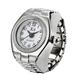 New Individuality Vintage Punk Elastic Stretchy Quartz Watch Rings for Women Man Hip-hop Couple Accessories daiiibabyyy