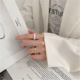 2022 New Gothic Style Fashion Jewelry Three Piece Opening Rings for Woman European and American Wedding Party Sexy Ring daiiibabyyy