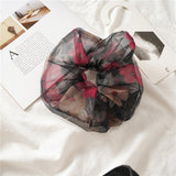 Daiiibabyyy New Net Yarn Hair Scrunchie Solid Color Hair Ties for Women Elastic Hair Ring Girl Ponytail Holder Smooth Hair Accessories