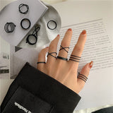 Fashion Jewelry Rings Set Hot Selling Metal Alloy Hollow Round Opening Women Finger Ring For Girl Lady Party Wedding Gifts New