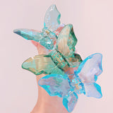Crystal  Romantic Acrylic Butterfly Hair Claw  Trendy Back Of Head Hair Accessories  For Women Girls  Party Daily Collocation daiiibabyyy