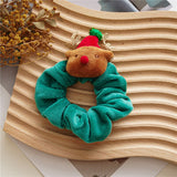 Flannel Large Intestine Hair Tie Creative Cartoon Hair Ring Christmas Ponytail Holders Christmas Velvet Women Hair Accessories daiiibabyyy