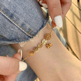 Classic Coin Bell Pendant Titanium Steel Gold Anklet For Woman Fashion Korean Ankle Jewelry Girl's Sexy Swimsuit Party Anklet daiiibabyyy