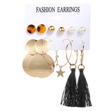 Fashion Gold Hoop Earrings Set Women Pearl Hoop Earrings Oversize Metal Circle Punk Earring 2022 Female Fashion Jewelry Dangler daiiibabyyy