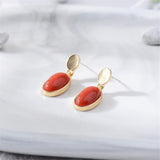 Fashion metal material of the shape of the drip earrings lady small fresh temperament eardrop jewelry SHANGZHIHUA daiiibabyyy
