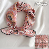 50x50cm Square Silk Hair Scarf Women Headband Fashion Print Neck Scarfs Office Hair Band Hand Kerchief Female Bandana daiiibabyyy