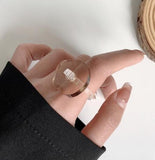 2022 New Arrival Colorful Transparent Acrylic Irregular Geometry Rings for Women Jewelry Party Gifts Fashion Forefinger Rings daiiibabyyy