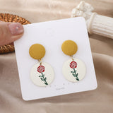 2022 new fashion retro flower series earrings jewelry, creative lovely woman foe earrings Korea jewelry wholesale party gifts daiiibabyyy