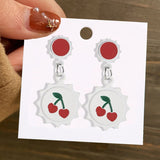 Christmas Circle Round Heart Deer Elk Pendant Earrings for Women Creative Festival Dangle Earrings Jewelry Accessories daiiibabyyy