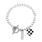 New Ins Love Chains Necklace Simple Retro Creative Lattice Heart-Shaped Bracelet Necklace for Women Girls Fashion Jewelry Gift daiiibabyyy