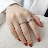 New 2021 Vintage Smiling Face Finger Rings for Women Girl Punk Hip Hop Opening Adjustable Weaving Rings Statement Jewelry Gift daiiibabyyy