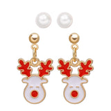 2022 New Christmas Earrings Crystal Snowman Creative Christmas Tree Drop Earrings For Women Girl Party Accessories Jewelry Gifts daiiibabyyy