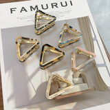 Fashion Acetate Triangle Hair Clips for Women Girls Hair Claw Chic Barrettes Claw Crab Hairpins Styling Tool Hair Accessories daiiibabyyy
