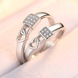 Classic Couple Rings For Men Women CZ Stone Trendy Wedding Lovers' Ring Jewelry Romantic Valentine's Day Present Ring Accessory daiiibabyyy