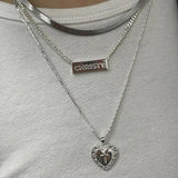 Lost Lady New Fashion Multi-Layer Letter Love Ladies Necklace With The Same Birthday Gift Alloy Jewelry Wholesale Direct Sales daiiibabyyy