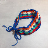 Daiiibabyyy Lace Headband Knitted Wool Woven Headband Korean Ins Retro Fairy Hair Accessory Spring and Summer Mori All-Matching