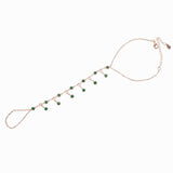 Daiiibabyyy Modern cz link chain Finger Bracelets & Bangles Luxury Slave Hand Link Chain Bracelet For Women Bohemia Boho Jewelry