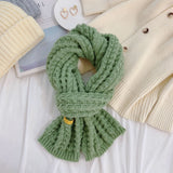 Winter  Fashion Female Millet Grain Solid Color Couple Student Shawl Warm Knitted Woolen Hat and Scarf Set Gorros Invierno Mujer daiiibabyyy
