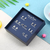 7pairs/set Women Stud Earrings One Week Earrings  Geometric Tassel Earrings High Quality Jewelry Gift daiiibabyyy
