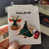 3pcs/set Merry Christmas Brooches Snowflake Tree Elk Socks Enamel Badge Small Brooch Women Fashion Party Jewelry  Xmas Gifts daiiibabyyy
