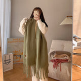 Women Fashion Thick Solid Color Wild Scarves 230X37CM Fantasy Macaron Scarves Women Winter Soft Warm Feel Cashmere Long Shawl daiiibabyyy