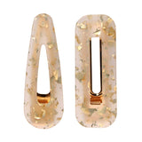 New 2PCS/Set Vintage Leopard Acetate Geometric Hair Clips For Women Girls Headband Fashion Hairpins Barrettes Hair Accessories daiiibabyyy