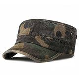 Korean Wash Do Old Camouflage Flat Military Hats Spring Autumn Brand Snapback Cotton Hats For Men Women Peaked Cap Casquette daiiibabyyy