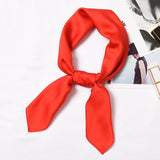 Daiiibabyyy Fashion Square Silk Scarf Headband for Women Solid Color 70 CM Hair Scarf Headwrap air Band Hair Ties Bandana Head Neck Scarf