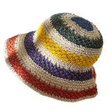 Summer Travel Shade Rainbow Color Hat Floppy Straw Hat Women Ladies Wide Brim Beach Foldable Straw Sun Hat Sun Cap