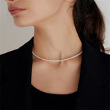 Elegant White Imitation Pearl Choker Necklace Big Round Pearl Wedding Necklace for Women Charm Fashion Jewelry daiiibabyyy