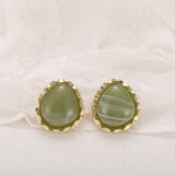 Round ball Beads Natural Stone Stud Earrings For Women Elegant Fashion Jewelry Brincos Aretes Female Dropping daiiibabyyy