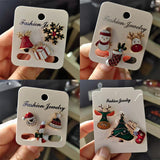 3pcs/set Merry Christmas Brooches Snowflake Tree Elk Socks Enamel Badge Small Brooch Women Fashion Party Jewelry  Xmas Gifts daiiibabyyy