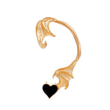 Neogoth Cute Dinosaur Cat Clip on Earrings Ear Cuff Earrings for Women Orecchini Ear Wrap Earcuff Boucle D'oreille Clip Skeleton daiiibabyyy