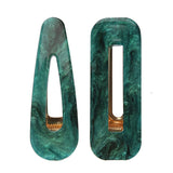 New 2PCS/Set Vintage Leopard Acetate Geometric Hair Clips For Women Girls Headband Fashion Hairpins Barrettes Hair Accessories daiiibabyyy