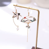 New Style Asymmetric Lovely Cat Tassel Dangle Earrings For Women Cute Animal Star Moon Fashion Earrings Girl Party Jewelry Gifts daiiibabyyy