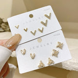 New Geometric Creative Earrings For Women 2022 Piercing Ear Bones Simple 3 Pc/Set Fashion Micro Pave Set Gift Party daiiibabyyy