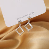 2021 New Trendy Diamond hollow Earrings Temperament Women for Wedding Party Girlfriend Gift Fashion Jewelry daiiibabyyy