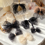 Spring New Oversized Bow Hair Accessories Big Bow Mesh Dots Hair Hoop Oversized Bow Lace  Flower Ribbon Hair Clip Hairpins daiiibabyyy