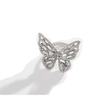 New Trendy Exaggerate Geometric Colorful Butterfly Rings Simple Temperament Jewelry For Women Fashion Forefinger Rings anillos daiiibabyyy