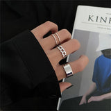 2021 New Simple Fashion Personality Ring For Women Hip Hop Jewelry Knuckle Set Creative Open Ring Neutral Wearing Gift Banquet daiiibabyyy