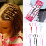 Popular 1SET Ponytail Creator Plastic Loop Styling Tools Black Topsy Pony Topsy Tail Clip Hair Braid Maker Styling Tool Fashion daiiibabyyy