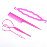 Popular 1SET Ponytail Creator Plastic Loop Styling Tools Black Topsy Pony Topsy Tail Clip Hair Braid Maker Styling Tool Fashion daiiibabyyy