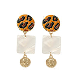 AENSOA Fashion Round Pearl Shell Earrings Simple Natural Drop Earrings For Women Geometric Gold Color Statement Earring Jewelry daiiibabyyy